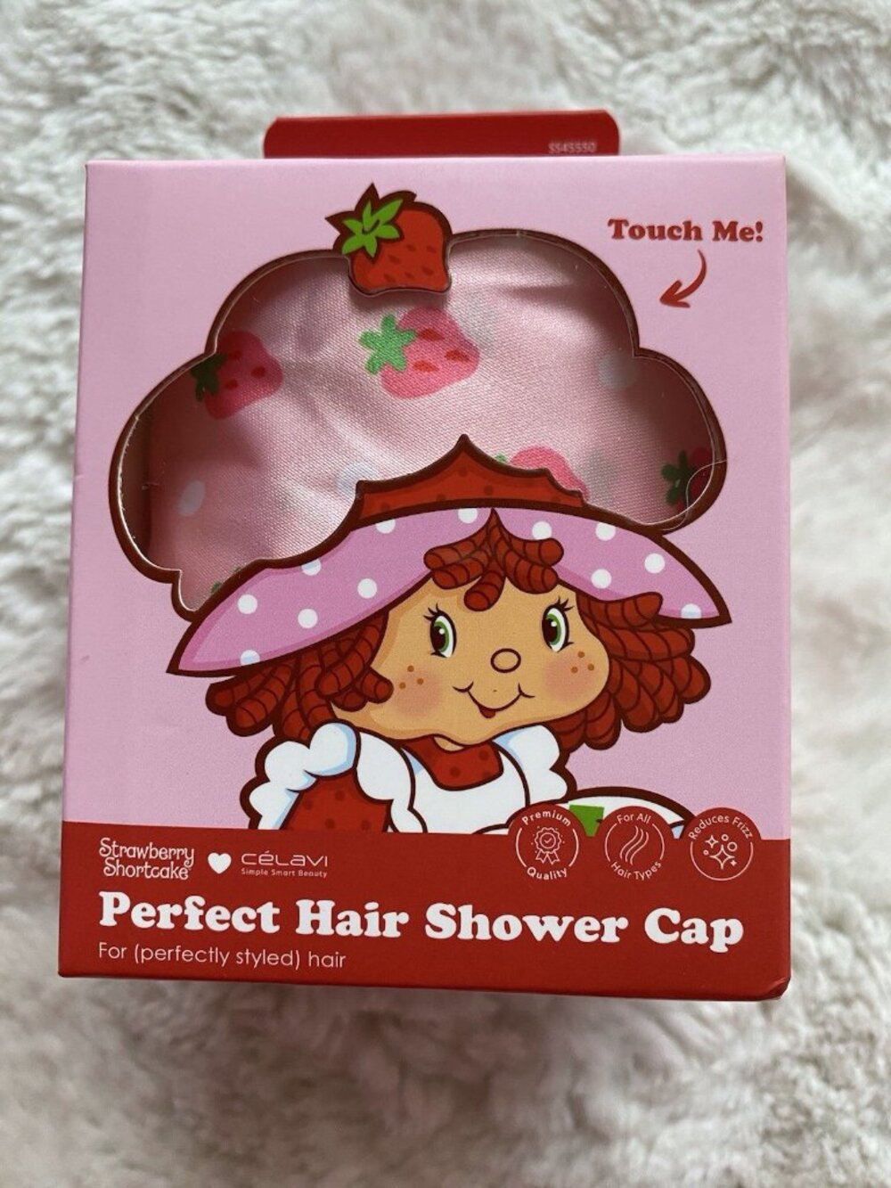 Celavi Strawberry Shortcake Shower Cap Perfect Hair Shower Cap Pink Strawberries